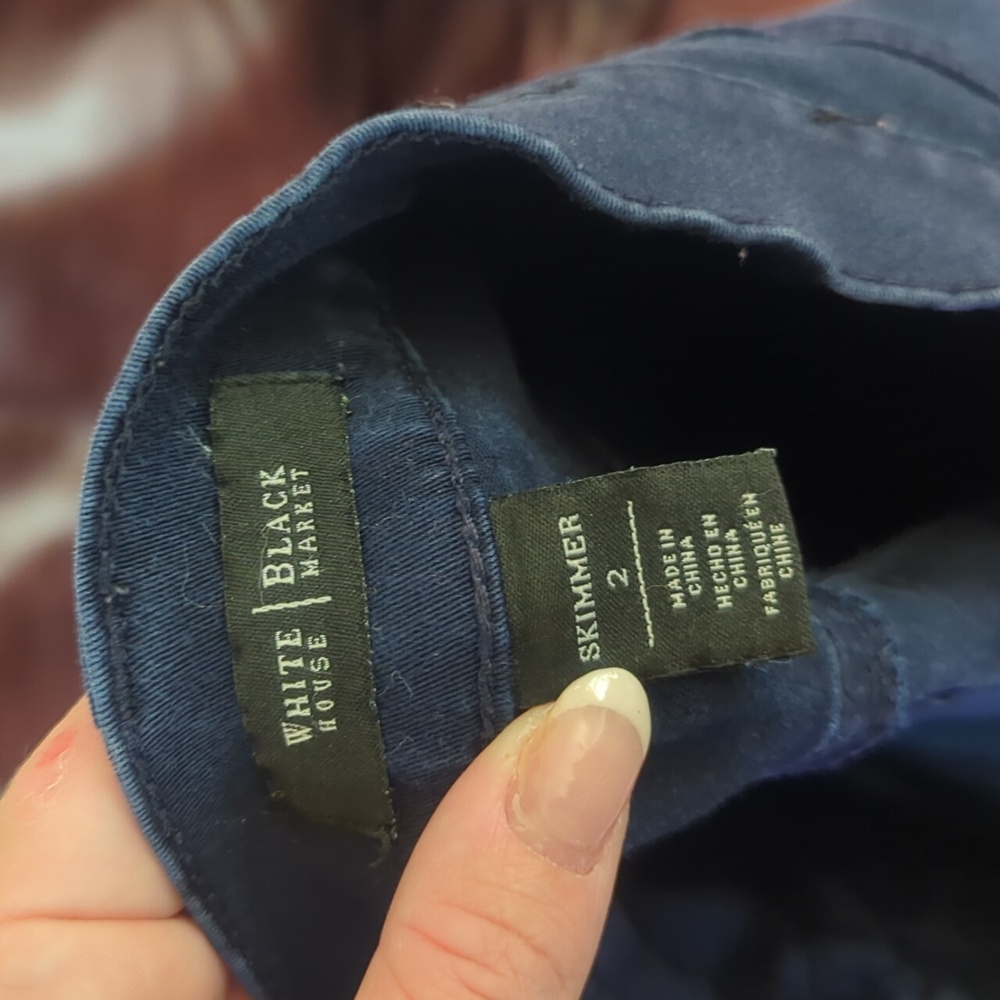 White House Black Market Stretchy Blue Pants - Picture 4 of 4